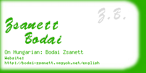 zsanett bodai business card